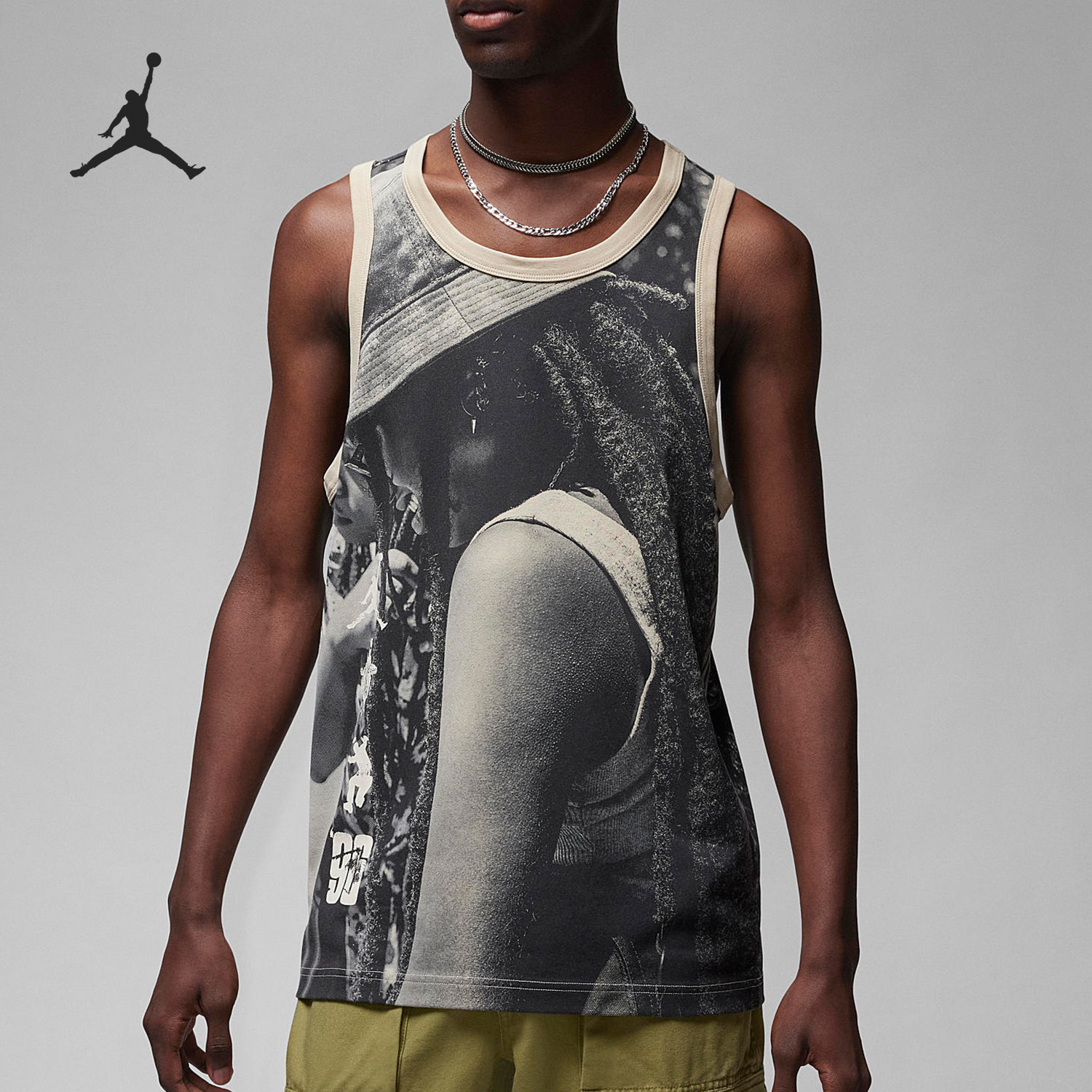 Nike/耐克正品JORDAN男士运动训练透气宽松无袖FD4241-206