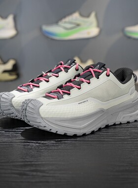 李宁正品行川男女同款防泼水轻量高回弹户外运动休闲鞋AHTV047-3