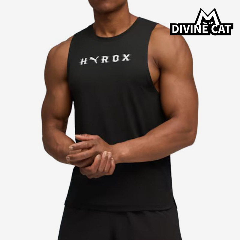 Puma/彪马正品夏季男士字母图案运动无袖经典背心T恤527541-01