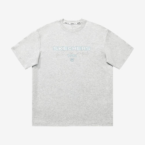 Skechers斯凯奇正品男女短袖透气宽松圆领跑步T恤L225U168-0248