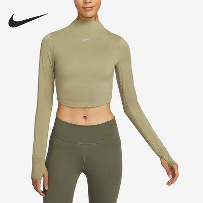 Nike/耐克正品春秋女士紧身立领短款套头透气长袖FB5277-276