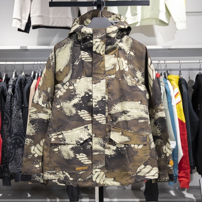 李宁正品男子防泼水连帽外套