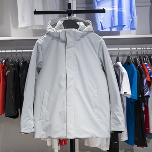 男子纯色拉链保暖防风连帽羽绒服AYMU291 新款 2024冬季 李宁正品