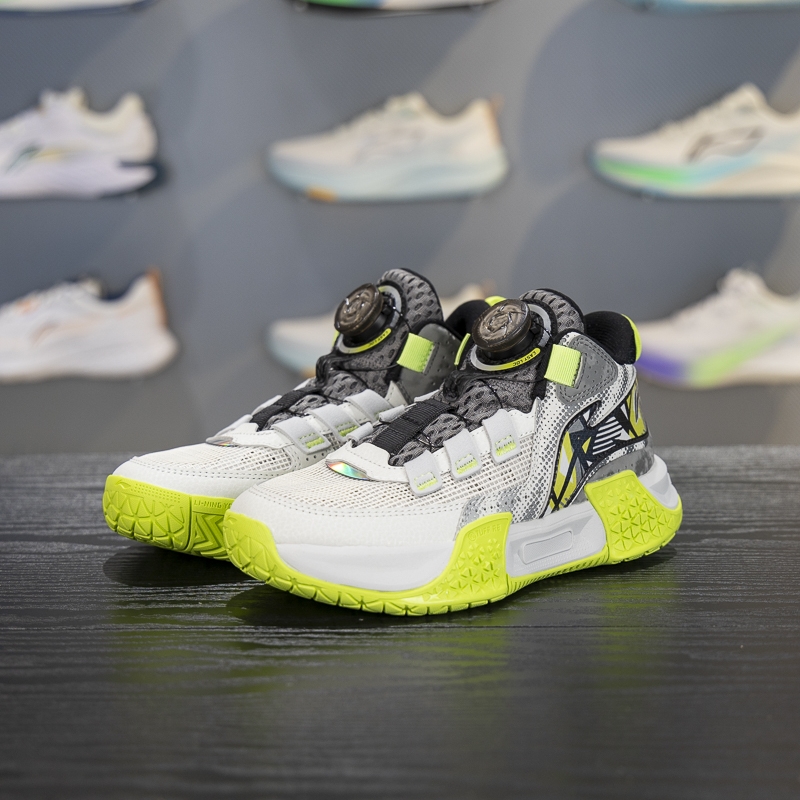 李宁正品驰骋男女大童专业运动训练透气回弹实战篮球鞋YKBV058-1