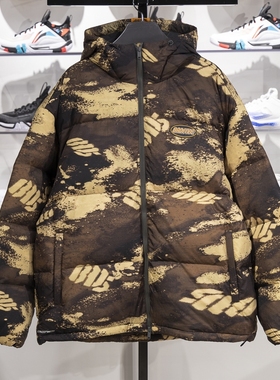 李宁正品篮球系列男子拒水防泼宽松保暖运动连帽羽绒服AYMU197-1