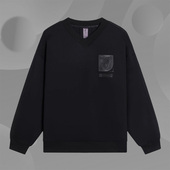 正品 简约V领卫衣AWDSC21 李宁X成龙功夫系列联名男子运动休闲时尚