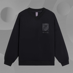 正品 简约V领卫衣AWDSC21 李宁X成龙功夫系列联名男子运动休闲时尚