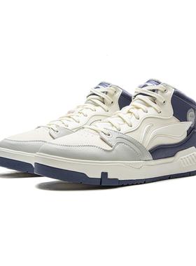 李宁正品COMMON 80s MID男子防滑耐磨加绒保暖运动板鞋AGCV407