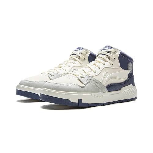 李宁正品COMMON 80s MID男子防滑耐磨加绒保暖运动板鞋AGCV407