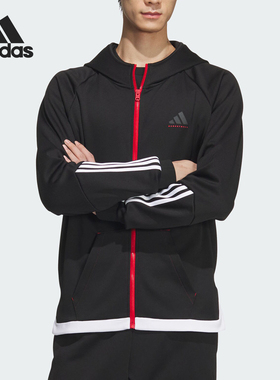 Adidas/阿迪达斯正品新款男士篮球运动连帽夹克外套JL7586