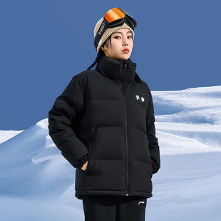 立领舒适保暖运动羽绒服AYMU609 李宁正品 经典 男女同款 2025新款