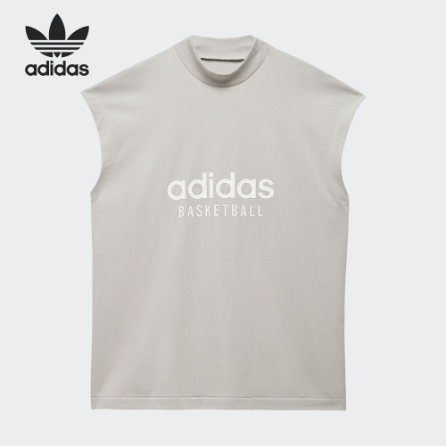 Adidas/阿迪达斯正品三叶草男女印花透气运动无袖T恤IA3445
