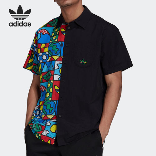 Adidas/阿迪达斯正品 三叶草Artist Shirt男子运动短袖衬衫HA4682
