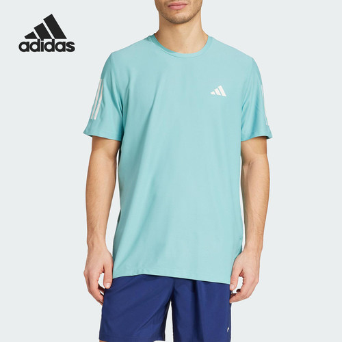 Adidas/阿迪达斯正品OWN THE RUN TEE男士运动圆领短袖T恤JX2211