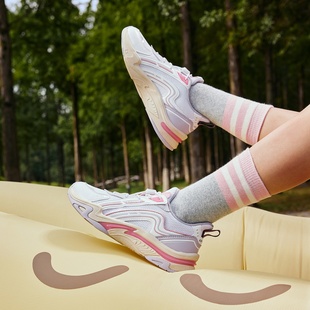 李宁正品 YKCU214 运动生活系列男女大童柔软轻量减震回弹休闲鞋