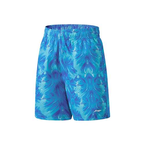 李宁正品游泳系列男小大童户外休闲运动专业训练沙滩裤ASLU144