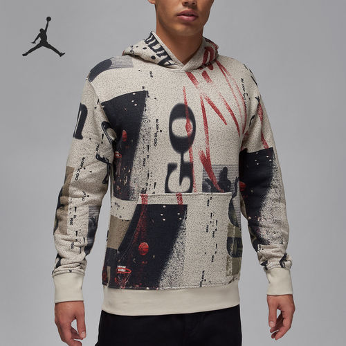 Nike/耐克正品JORDAN男士透气宽松针织连帽卫衣FN6518-236