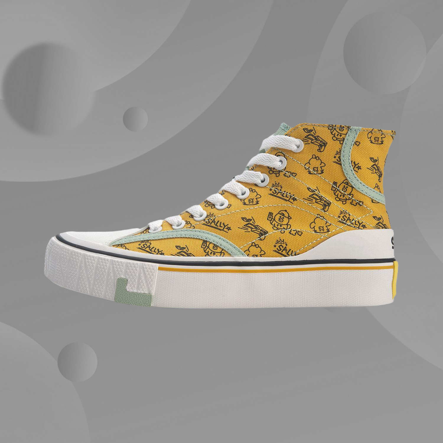 新品李宁蔡程昱LINE FRIENDS惟吾Canvas女高帮帆布鞋AGCQ594