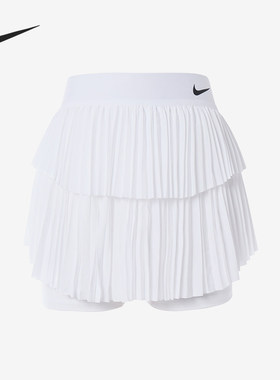 Nike/耐克正品CourtDri-FITSlam新款女白色网球裙DA4727-100