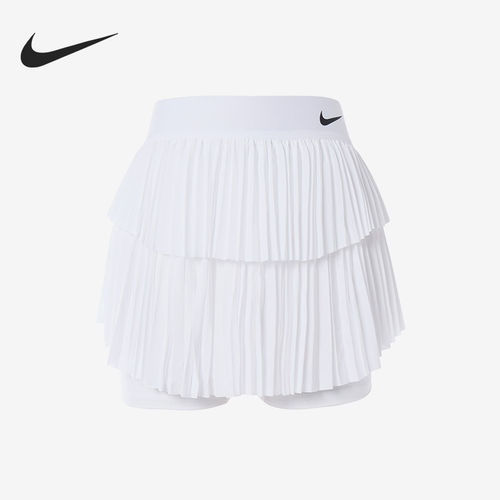 Nike/耐克正品CourtDri-FITSlam新款女白色网球裙DA4727-100