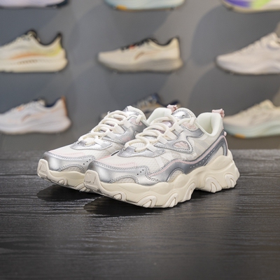 李宁正品猫爪LITE 3女子经典百搭复古耐磨运动休闲鞋AGCV044-1