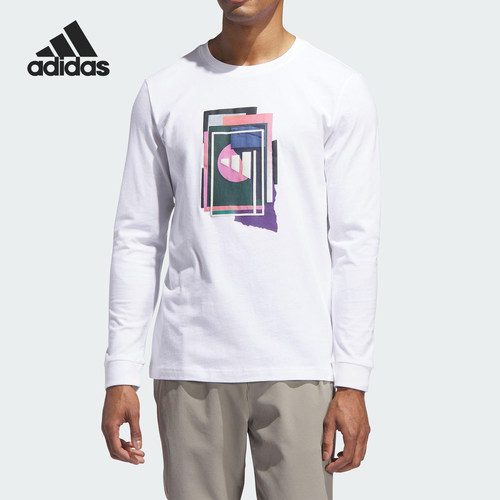 Adidas/阿迪达斯正品M BTC GFX LS T男士高尔夫长袖JX1756