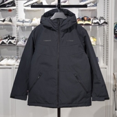 李宁正品 健身系列男子防泼水保暖宽松百搭运动连帽棉服AFMU035