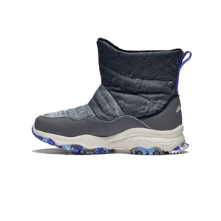 李宁正品2024冬季新款男大童加绒保暖高帮防滑耐磨休闲鞋YKCT150