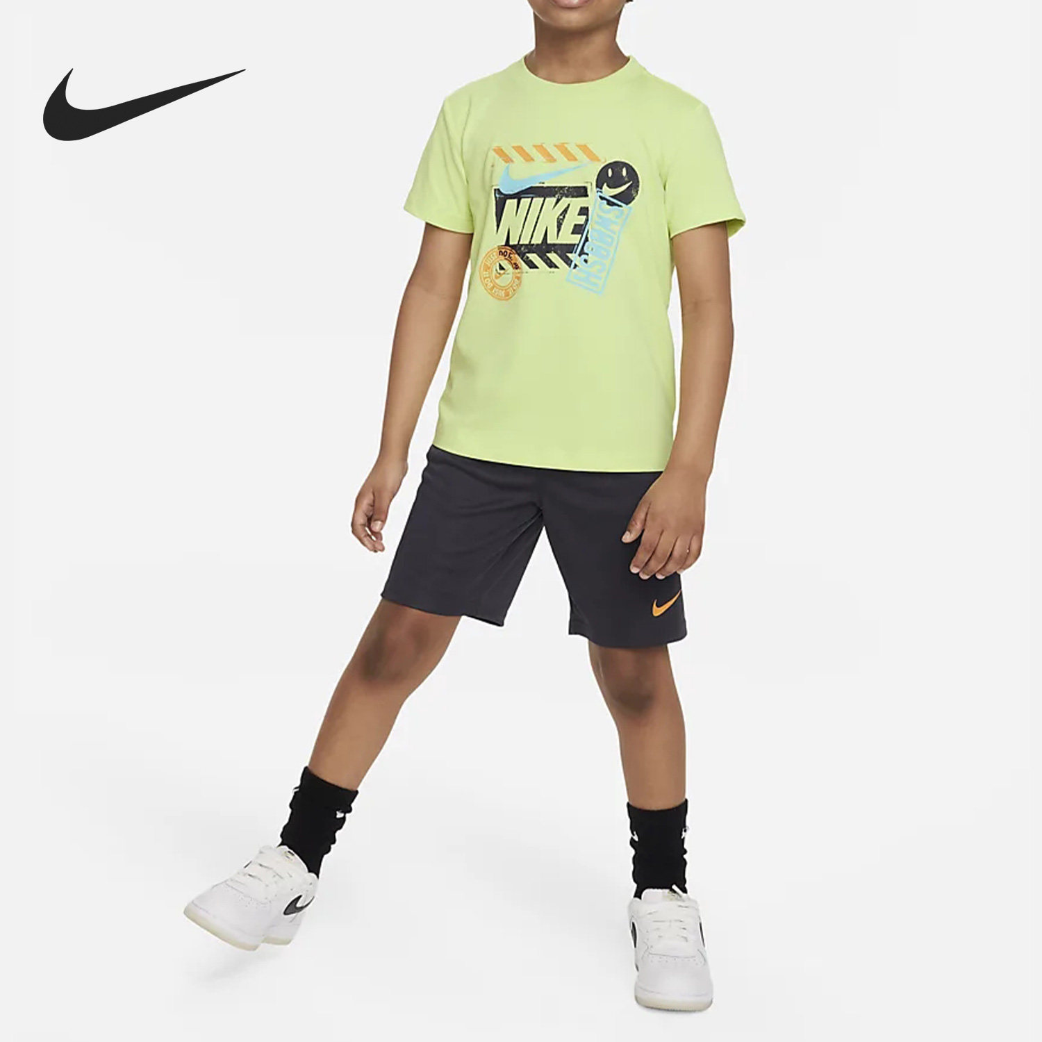 Nike/耐克正品新款Wild Air小童短袖短裤运动套装FQ0541-015,童装/婴儿装/亲子装,套装,淘宝优惠券,粉丝福利购,淘宝优惠卷