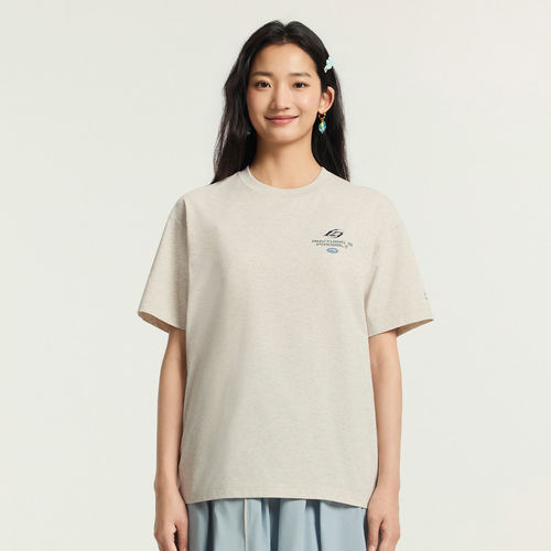 李宁正品2026夏款运动男女吸湿排汗简约宽松休闲短袖T恤ATSW257-2