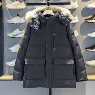 男子舒适透气百搭保暖运动连帽羽绒服AYMV341 李宁正品 2025新款