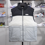 拼接蓬松保暖羽绒马甲AMRT013 李宁正品 运动潮流系列男子时尚
