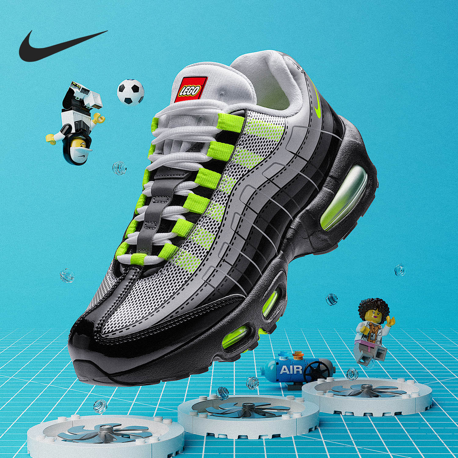 Nike/耐克正品Air Max 95 GS女子大童缓震运动鞋IO4801-002