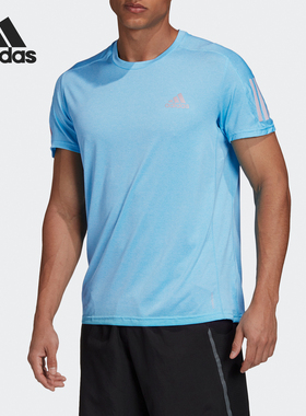 Adidas/阿迪达斯正品OWN THE RUN TEE男士跑步运动短袖GC7874