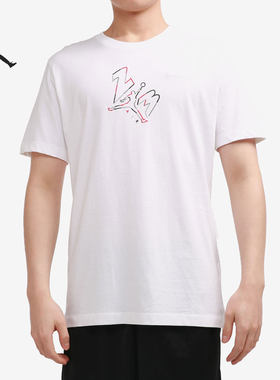 Nike/耐克正品春季男子白色印花短袖休闲运动T恤DC4829-100