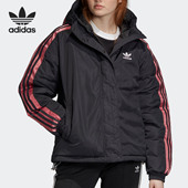FL0025 三叶草女子保暖连帽运动羽绒服 Adidas 阿迪达斯正品
