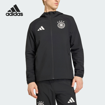 Adidas/阿迪达斯正品TIRO新款男黑色足球跑步夹克外套JZ9326