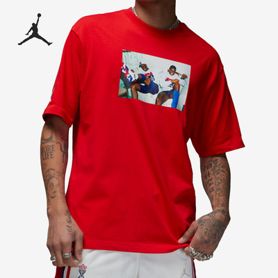 Nike/耐克正品JORDAN男子运动欧文印花篮球短袖T恤DR2951-657