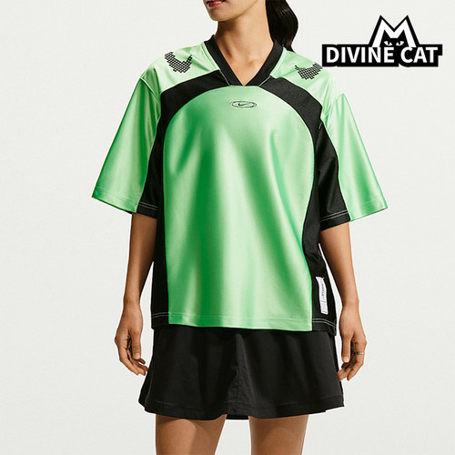 Nike/耐克正品女士V领运动舒适宽松轻盈短袖T恤IQ6138-336