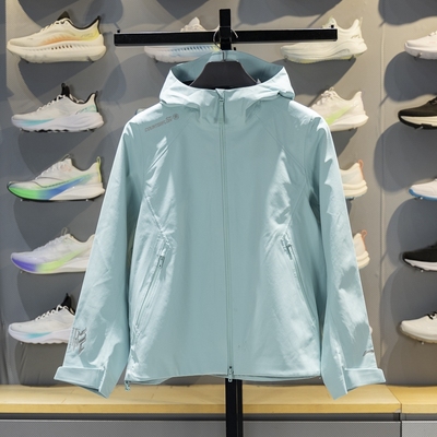 李宁正品CF溯女子户外休闲简约舒适透气连帽夹克外套AEMV040-4