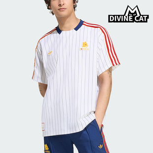 Adidas/阿迪达斯正品三叶草男女运动圆领经典复古足球短袖JM2128