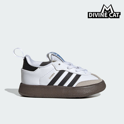 Adidas/阿迪达斯正品三叶草婴童免系带低帮休闲板鞋KI1577