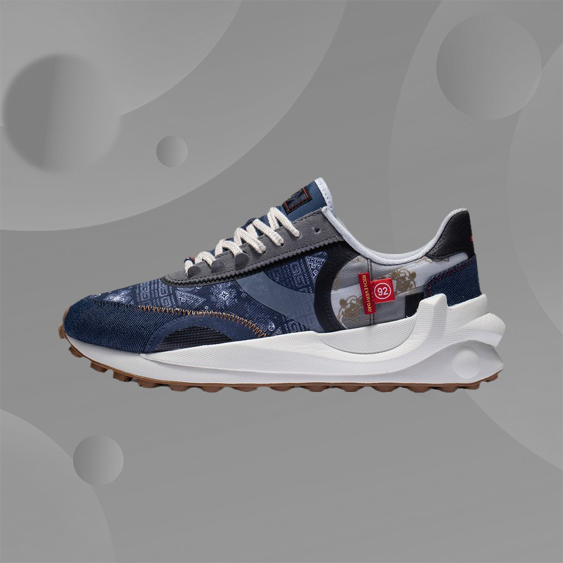 Lining/李宁正品春款男子方圆92休闲猫爪复古运动休闲鞋AGCS013