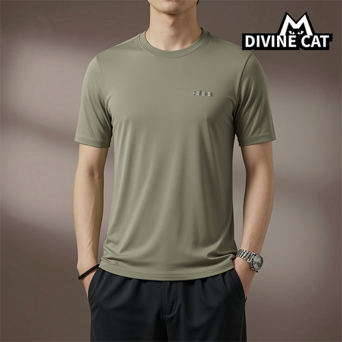 Adidas/阿迪达斯正品圆领宽松风男橄榄绿经典短袖休闲T恤KQ5316