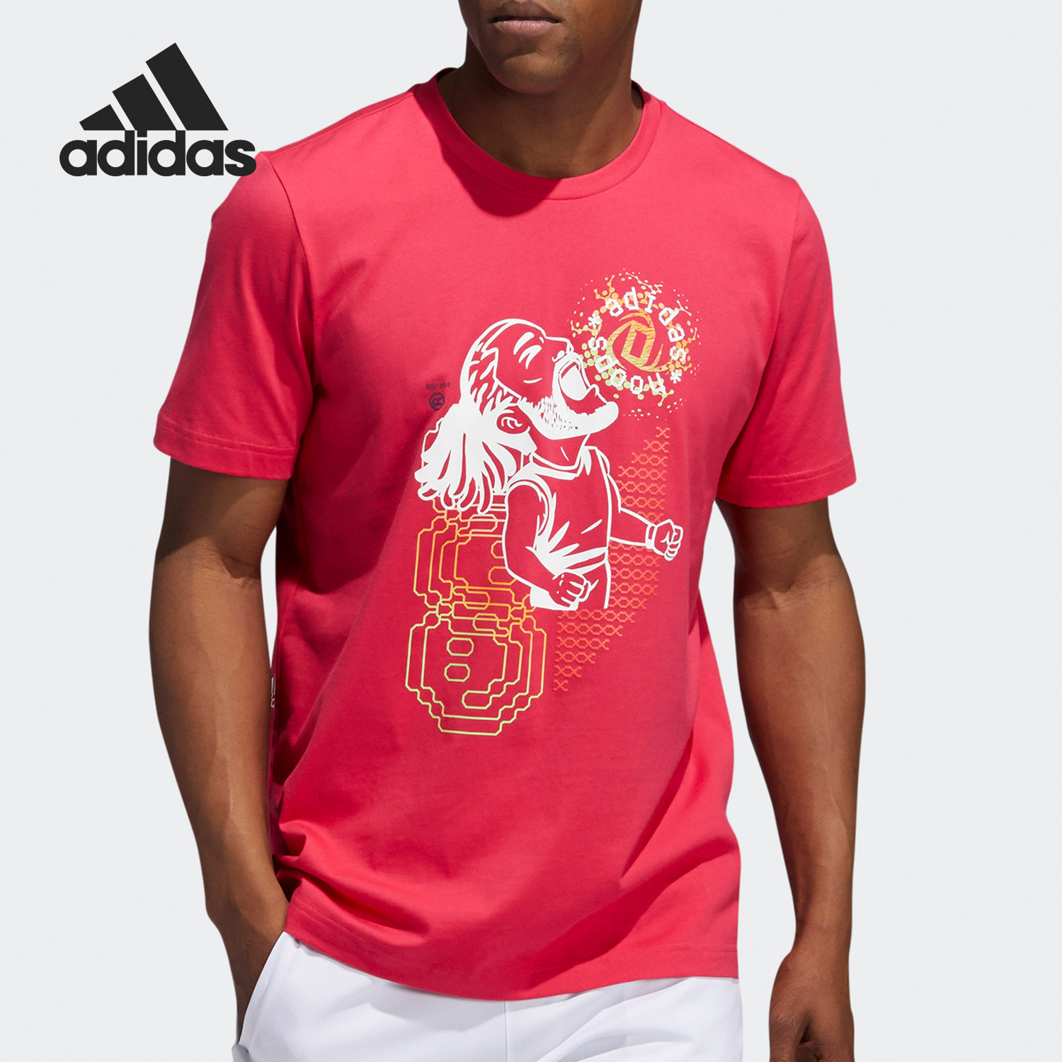 Adidas/阿迪达斯正品西甲男子插画篮球运动短袖T恤 GI8888,运动服/休闲服装,运动T恤,淘宝优惠券,粉丝福利购,淘宝优惠卷