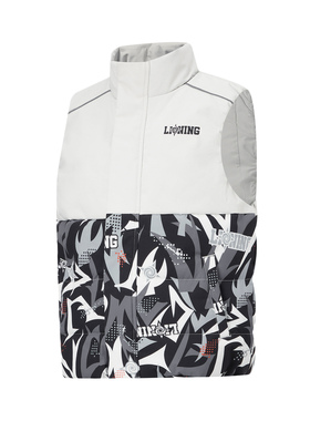 Lining/李宁正品运动生活系列儿童鸭绒保暖立领羽绒马甲YMRT003