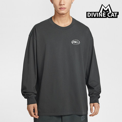 Nike/耐克正品男士印花套头简约时尚圆领长袖T恤IQ3770-070