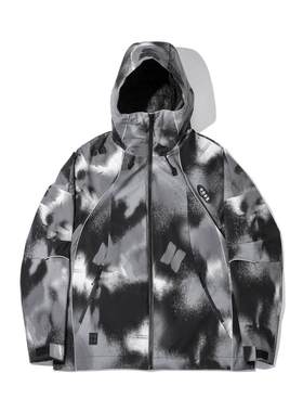 李宁正品2025新款男子反光宽松三合一运动连帽夹克外套AWBW019