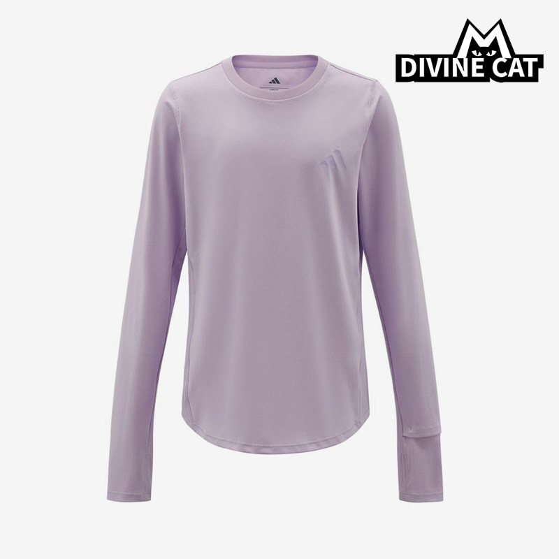 Adidas/阿迪达斯正品T恤纯色套头圆领长袖儿童经典柔软服装KS0292