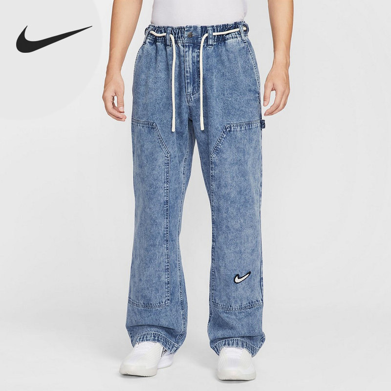 Nike/耐克正品透气宽松运动牛仔裤新款男牛仔裤HV3561-436